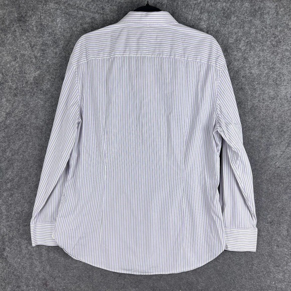 Classic White Striped Men's Shirt. It's a nice shirt but small for me. - Picture 11 of 16